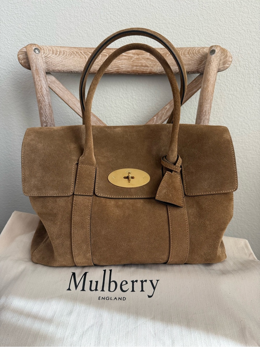 Mulberry suede bayswater bag - Picture 2 of 12